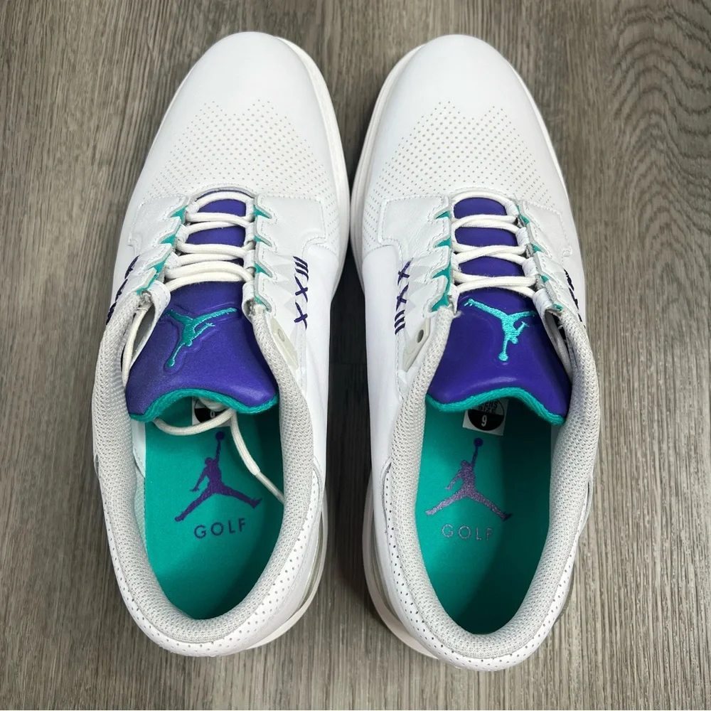 New Jordan ADG 5 White Grape Ice FQ7874-100 Golf Shoes Mens size‎ 9 Purple Nike